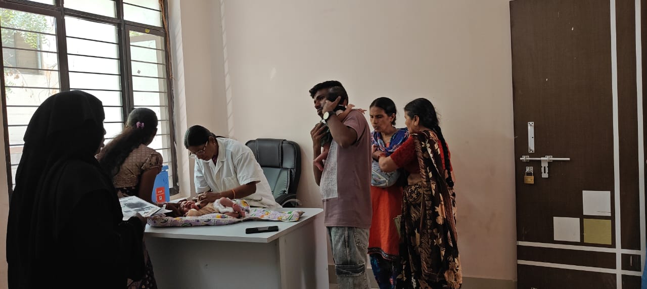 Newborn Baby checkup by doctor image